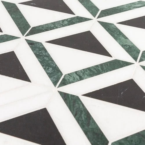 Green Obsessions Triangoli Mosaic Tile