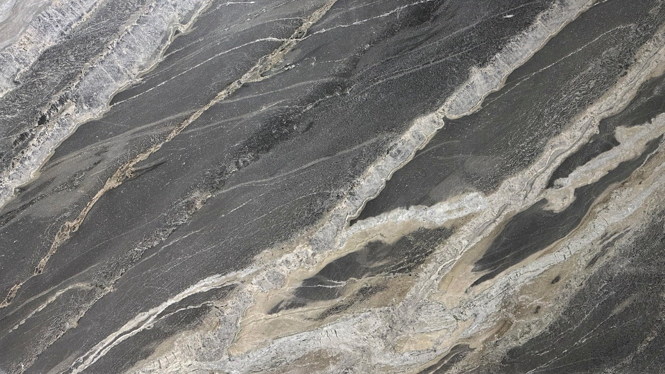Grigio Ardito Quartzite Slab 1 1/4" Brushed Stone