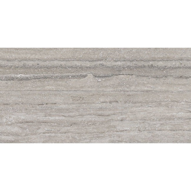 Gris Matte Travertine Look Porcelain Tile 12" x 24"