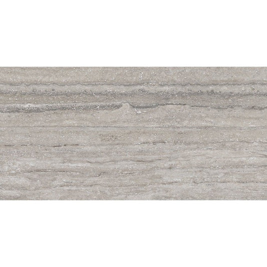 Gris Matte Travertine Look Porcelain Tile 12" x 24"