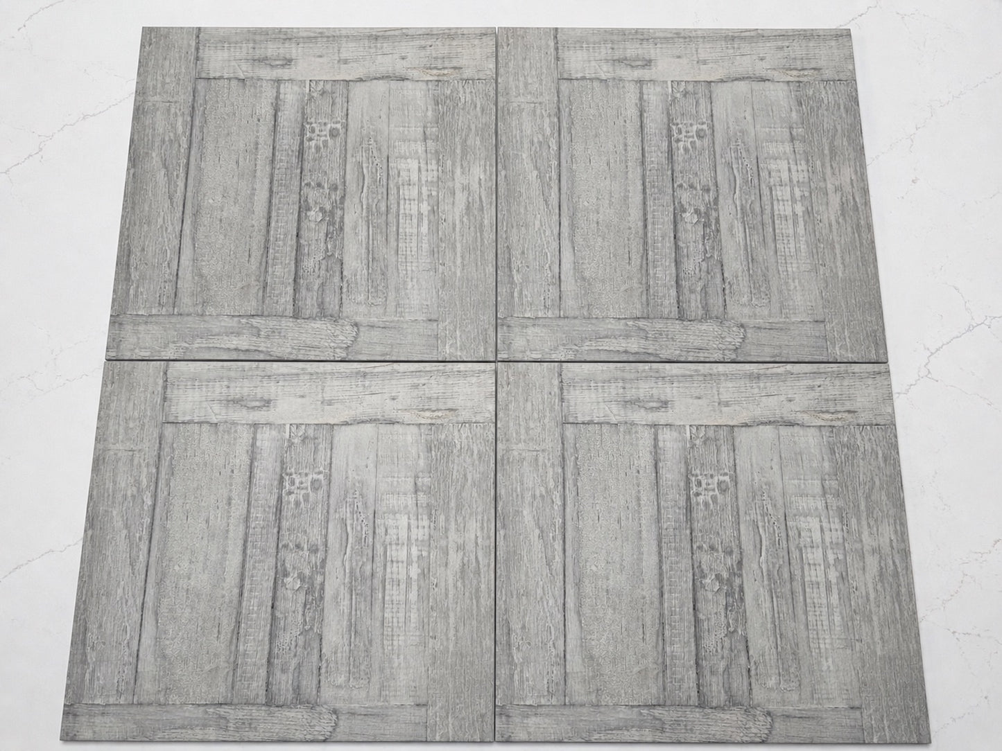 Sterling Porcelain Wood Tile in Silver Mist 24" x 24"