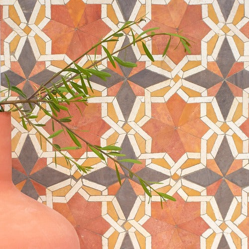 Laila Honed Limestone Mosaic