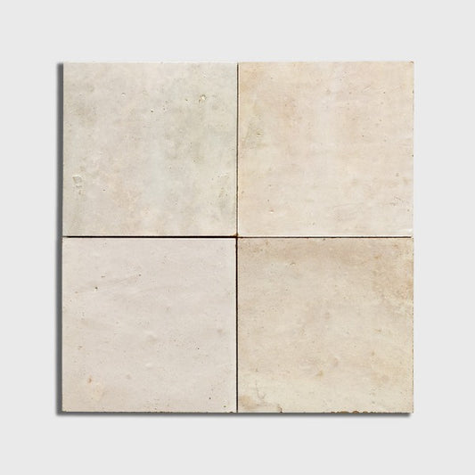 Light Tan Glossy Zellige Tile 4" x 4"