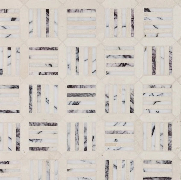 Artistic Tile Interlace Lilac Stone Mosaic