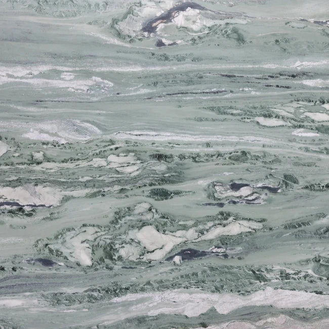 Green marble with white and grey veining