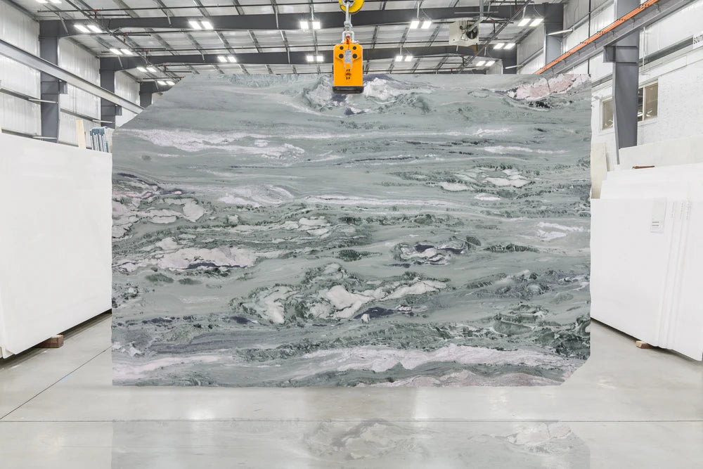 Artistic Tile Limited Edition Althea Green Marble Slab 3/4"