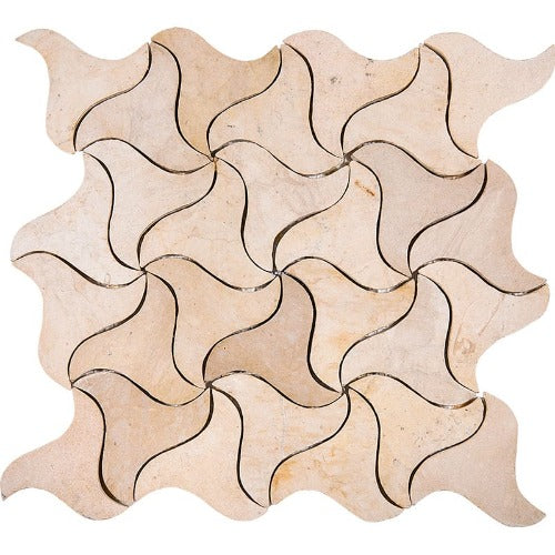 Lina Honed Limestone Mosaic