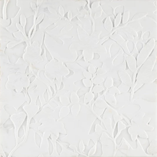 Artistic Tile Sanctuary By Lori Weitzner Volakas White Dolomite Dimensional Field