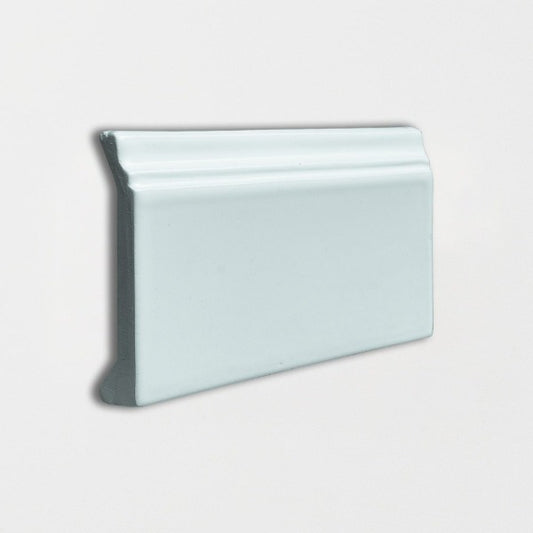 Baby Blue Glossy Base Trim Ceramic Molding 4 3/16" x 6"