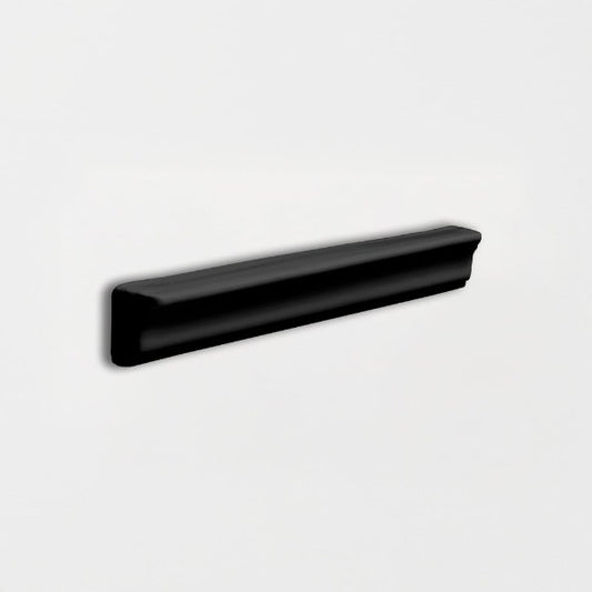 Black Glossy Finish Trim Ceramic Moldings 1" x 6"