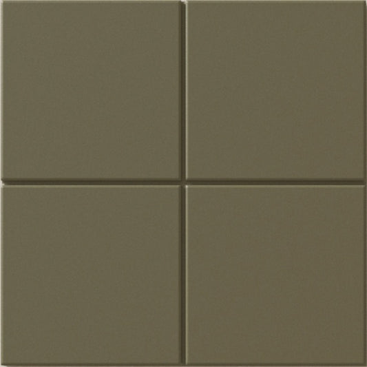 Raster Grid M Porcelain Tile in Moss