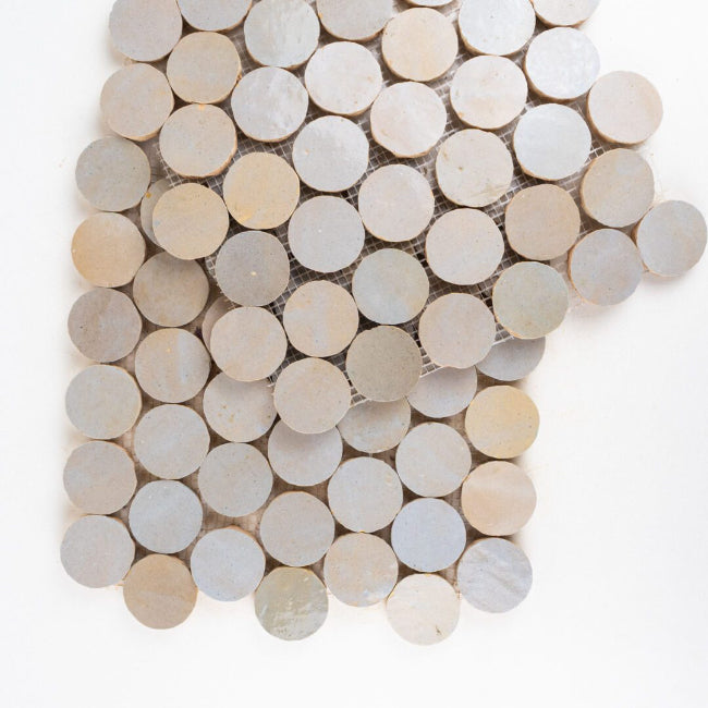 Medina Circles Zellige Tile in Desert Luster