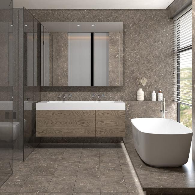 Mercury Honed Marble Tile 12" x 24"