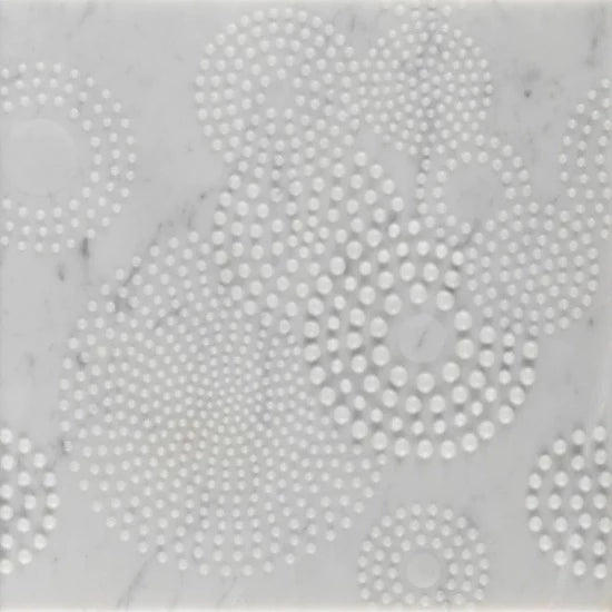 Artistic Tile Meru Bianco Carrara Marble Dimensional Field 16" x 16"