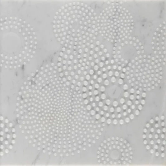 Artistic Tile Meru Bianco Carrara Marble Dimensional Field 16" x 16"