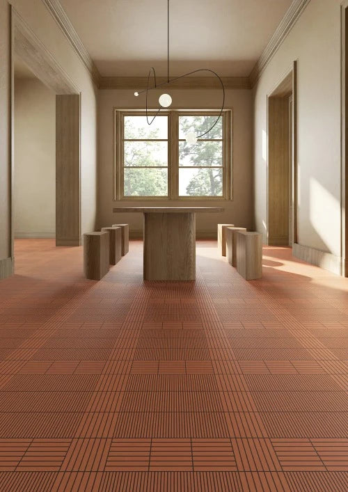 Artistic Tile Fringe Bold Red Field Tile