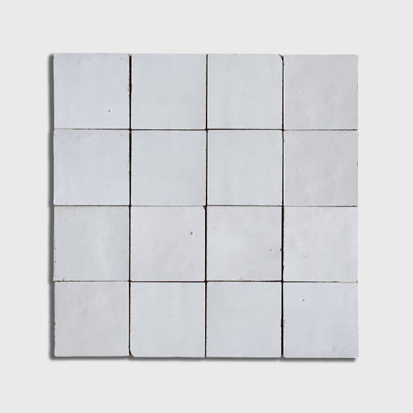 Milk Glossy Zellige Mosaic 11" x 11"