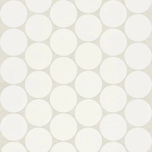 Moor 2" Penny Round Matte Porcelain Mosaic in White