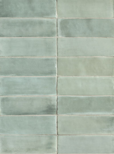 Moroccan Brick Tile in Sea 2" x 6"