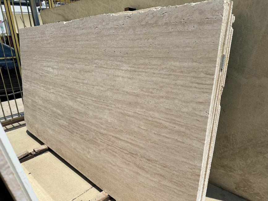 Beige Travertine stone slab in Los Angeles