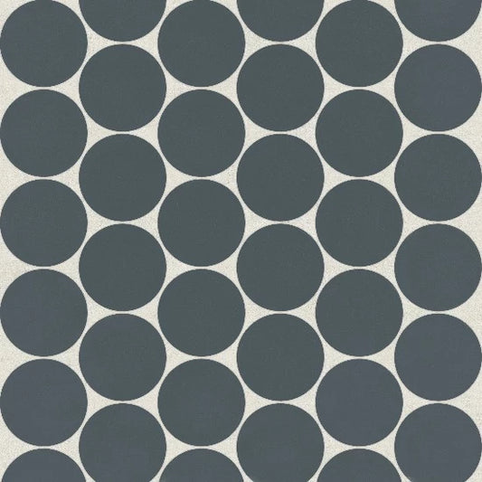 Moor 2" Penny Round Matte Porcelain Mosaic in Navy Blue