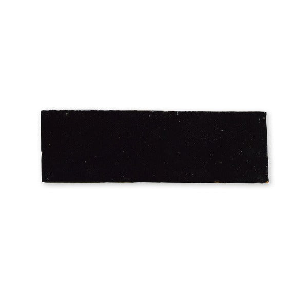 Night Glossy Subway Zellige Tile 2" x 6"