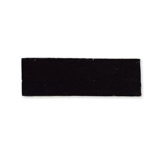 Night Glossy Subway Zellige Tile 2" x 6"