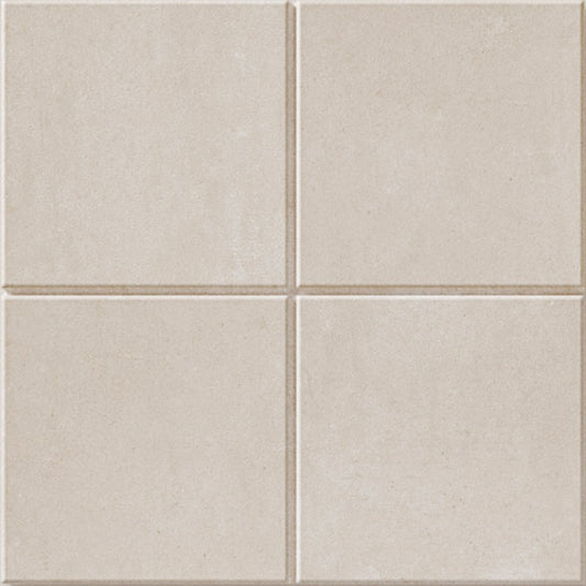 Raster Grid M Porcelain Tile in Off White