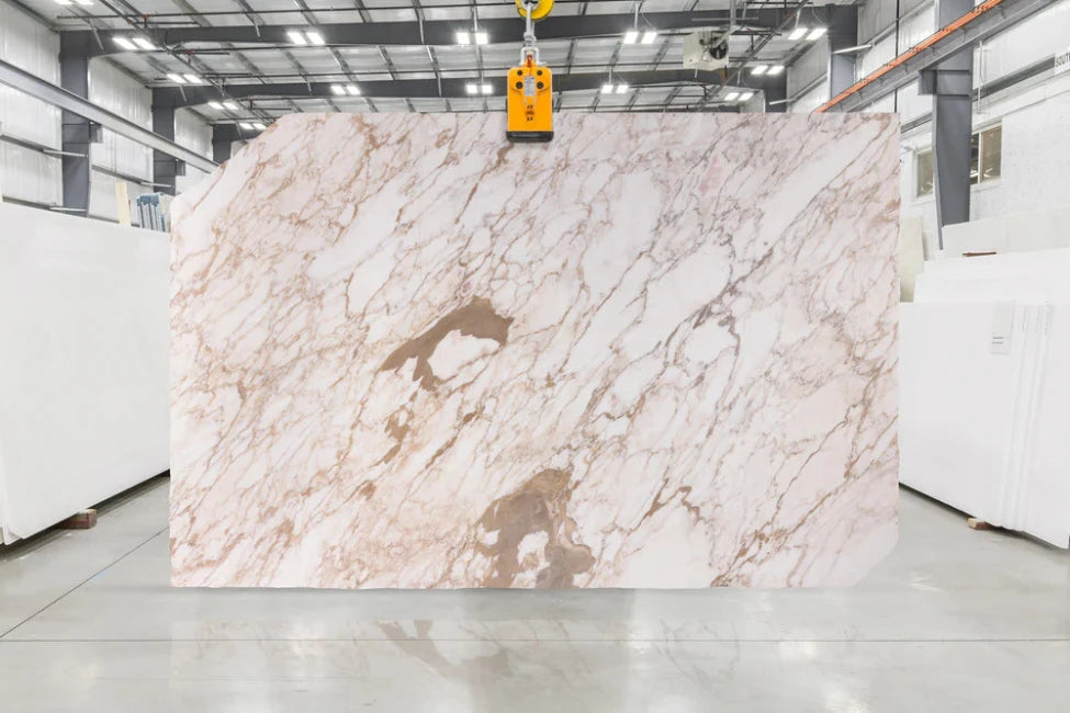 Oro Vecchio Marble in Los Angeles Slab Yard