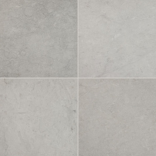 Artistic Tile Smoke Royale Limestone Tile Honed 24" X 24" X 3/8" Stone Aris Edge