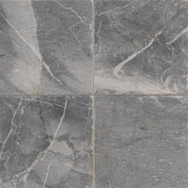 Artistic Tile Mountain Mist Grey Marble Tile Tumbled 8" x 8" Stone