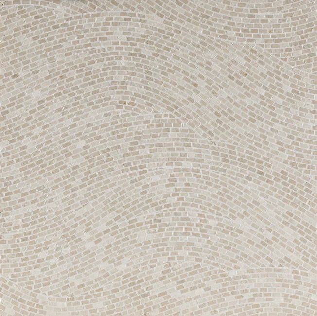 Artistic Tile Xanadu Falls White Sand Marble Mosaic Honed Stone