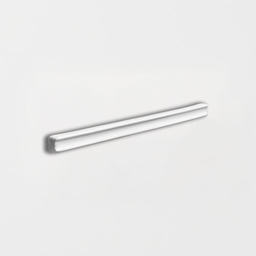 Pearl White Glossy Pencil Trim Ceramic Moldings 5/8" x 6"