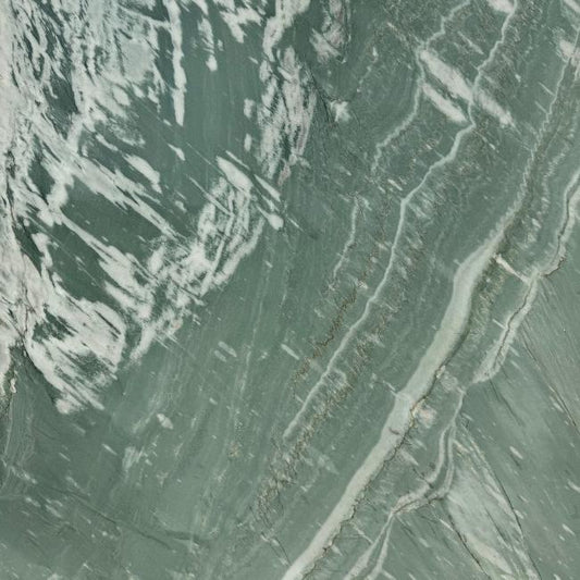 Details of vibrant Persian Green Quartzite Slab in polished finish