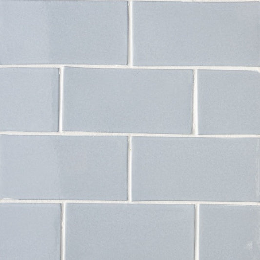 Pewter Subway Ceramic Tile 3" x 6"