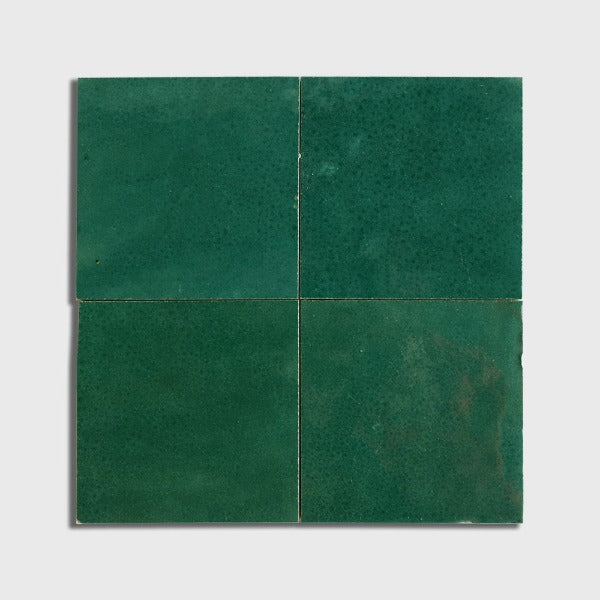 Pine Glossy Zellige Tile 4" x 4"