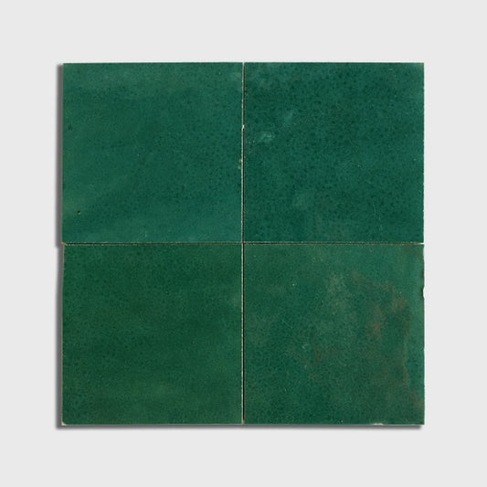 Pine Glossy Zellige Tile 4" x 4"