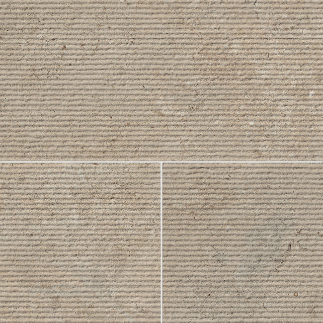 Artistic Tile Terme Modenese Sabbia Tile Ribbed Porcelain 24" x 48"
