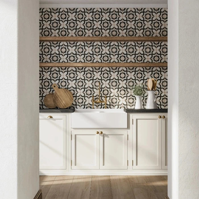 Portofino Deco C Matte Ceramic Tile 5" x 5"