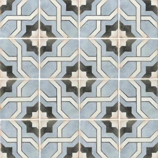 Portofino Deco B Matte Ceramic Tile 5" x 5"