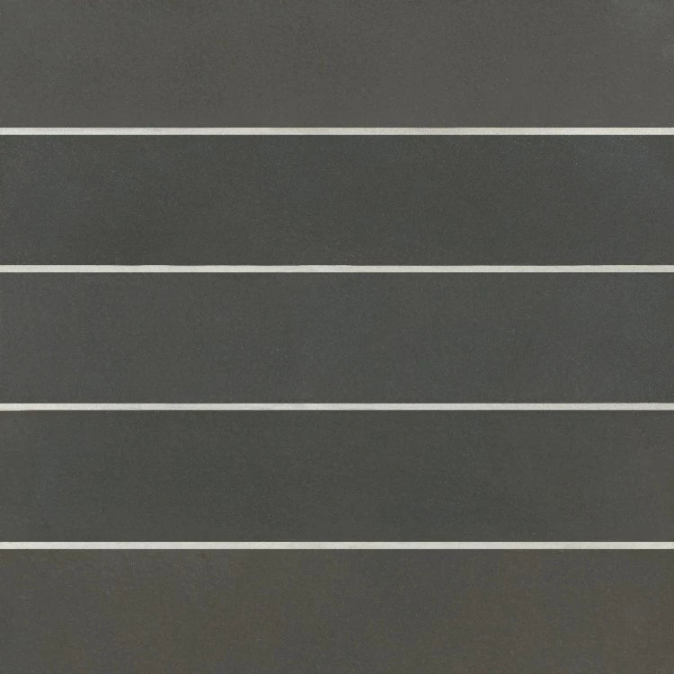 Prose Black 2.5" x 12" Matte Porcelain Floor & Wall Tile