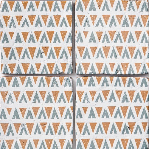 Provence Ceramic Tile Deco PZA-2 6" x 6"