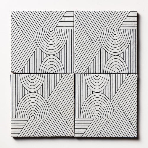 Provence Ceramic Tile Deco PZA-4 6" x 6"