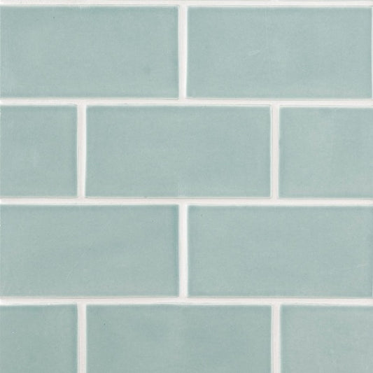Rain Glossy Picket Ceramic Tile 3" x 6"