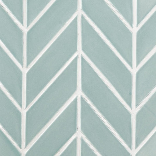 Rain Glossy Chevron Ceramic Tile 2" x 6"