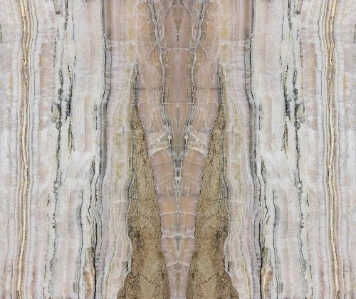 Artistic Tile Bookmatch Rosa Velluto Onyx Slab 3/4" Polished Stone