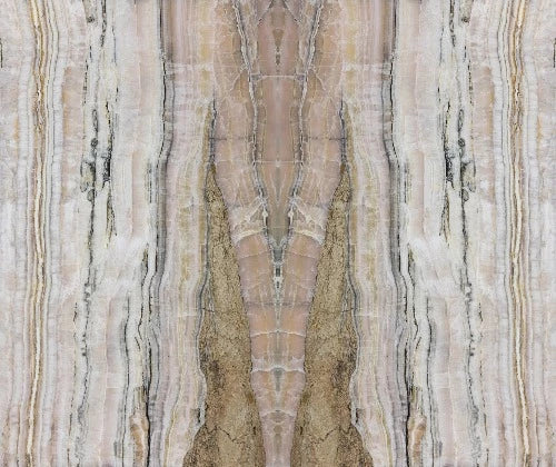 Artistic Tile Bookmatch Rosa Velluto Onyx Slab 3/4" Polished Stone