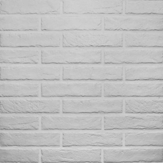 Rustic Brick Porcelain Tile 2" x 10" in Bianco