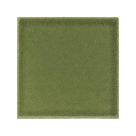 Sage Crackled Ceramic Tile 4" x 4"
