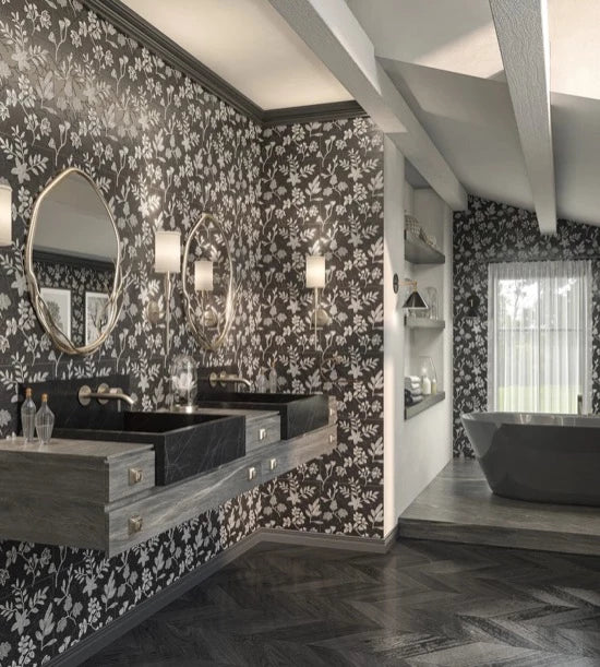 Artistic Tile Sanctuary By Lori Weitzner Nero Marble Dimensional Field